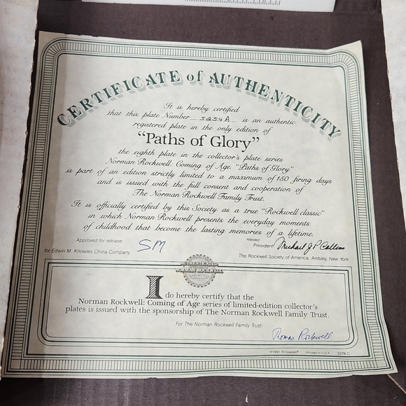 Norman Rockwell Paths of Glory Vintage 1991 The Bradford Exchange - Picture 3 of 11